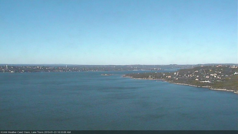 Lake Travis webcam, January 23, 2019 9:35 AM CT