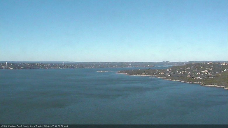 Lake Travis webcam, January 23, 2019 9:40 AM CT