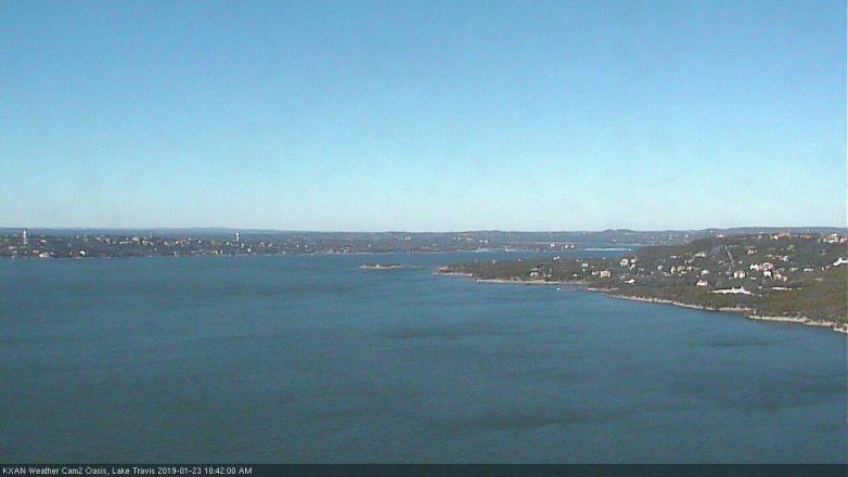 Lake Travis webcam, January 23, 2019 9:45 AM CT
