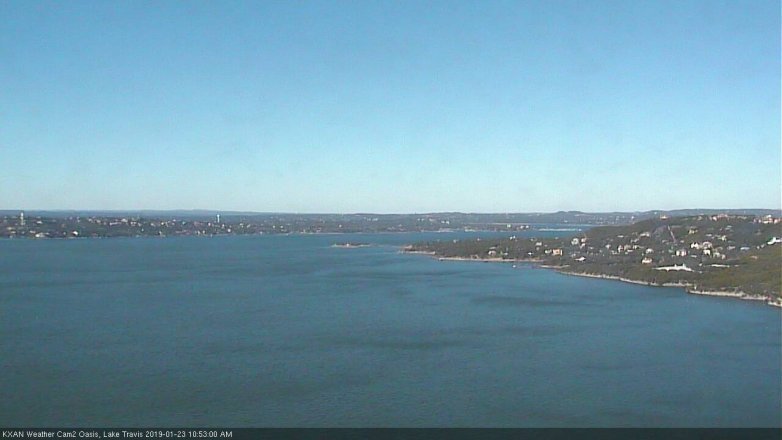 Lake Travis webcam, January 23, 2019 9:55 AM CT