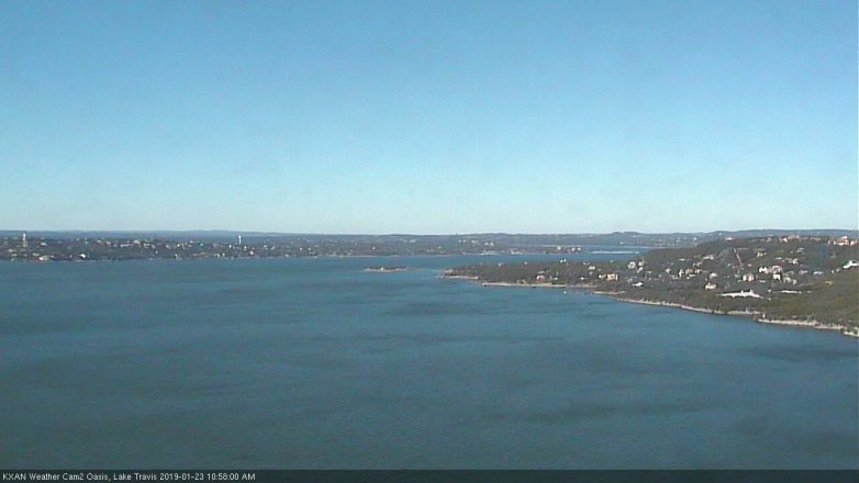 Lake Travis webcam, January 23, 2019 10:00 AM CT