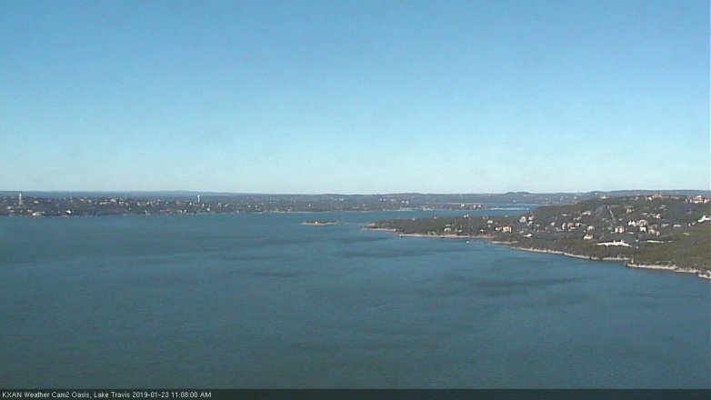 Lake Travis webcam, January 23, 2019 10:10 AM CT