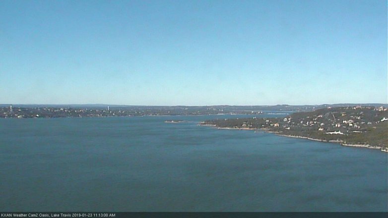 Lake Travis webcam, January 23, 2019 10:15 AM CT