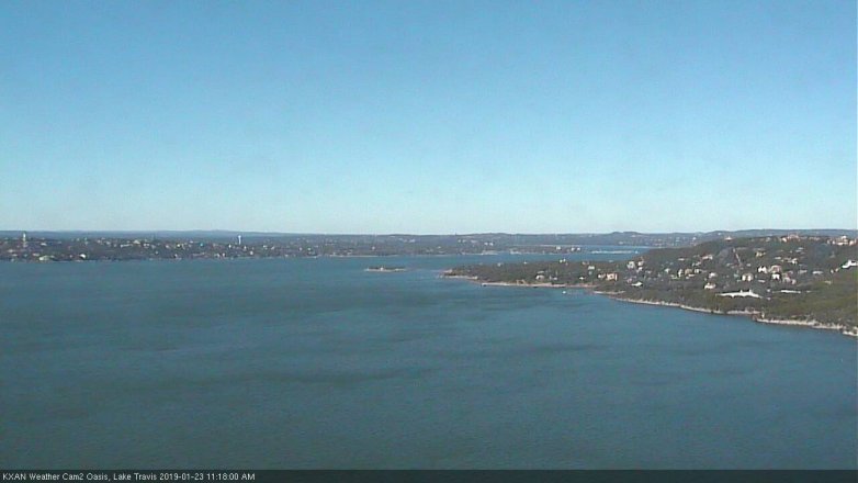 Lake Travis webcam, January 23, 2019 10:20 AM CT