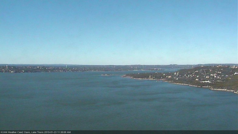 Lake Travis webcam, January 23, 2019 10:40 AM CT
