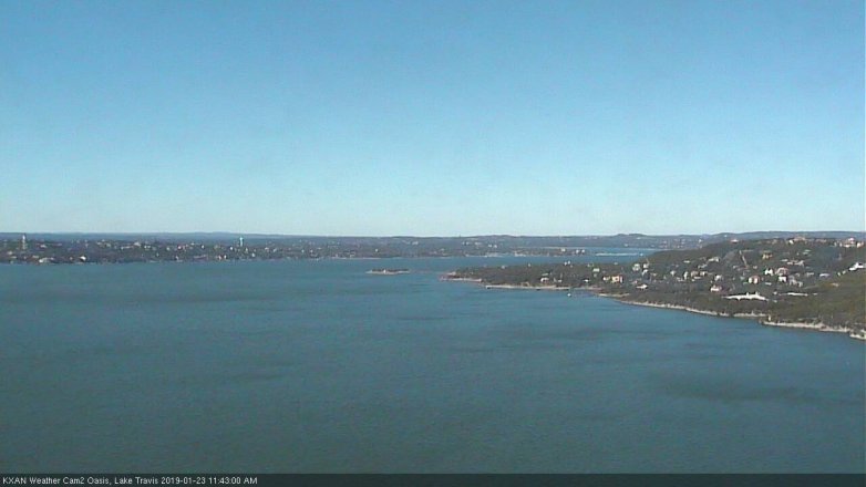 Lake Travis webcam, January 23, 2019 10:45 AM CT