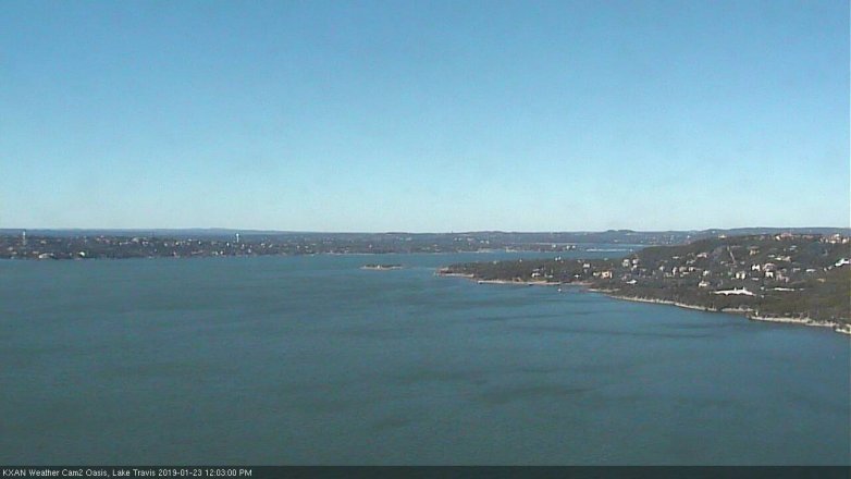 Lake Travis webcam, January 23, 2019 11:05 AM CT