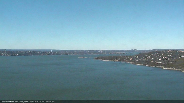 Lake Travis webcam, January 23, 2019 11:10 AM CT