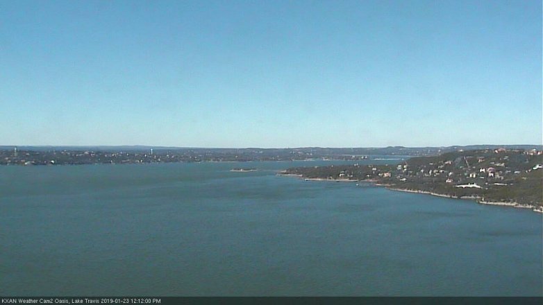 Lake Travis webcam, January 23, 2019 11:15 AM CT
