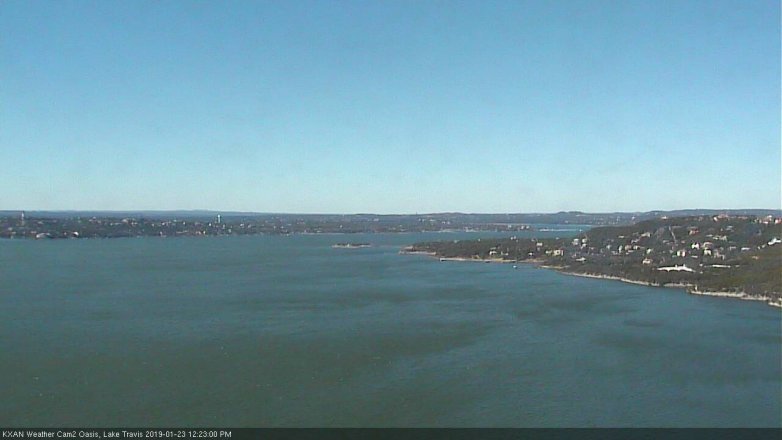 Lake Travis webcam, January 23, 2019 11:25 AM CT