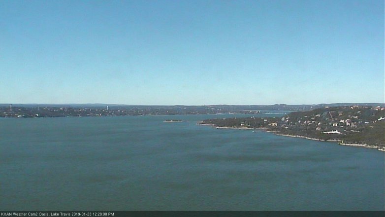 Lake Travis webcam, January 23, 2019 11:30 AM CT