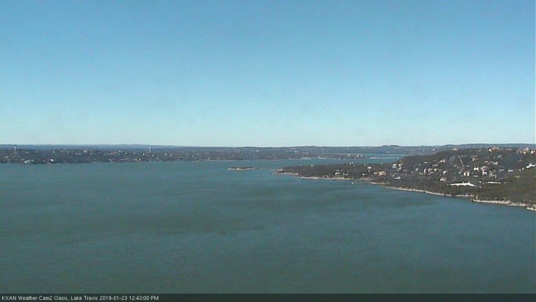 Lake Travis webcam, January 23, 2019 11:45 AM CT