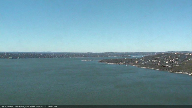 Lake Travis webcam, January 23, 2019 11:50 AM CT