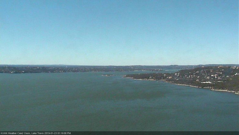 Lake Travis webcam, January 23, 2019 12:20 PM CT