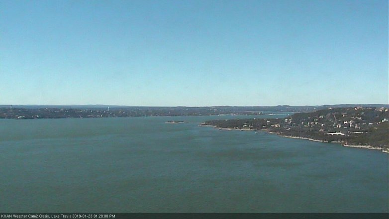 Lake Travis webcam, January 23, 2019 12:30 PM CT