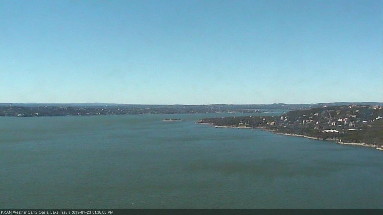 Lake Travis webcam, January 23, 2019 12:40 PM CT