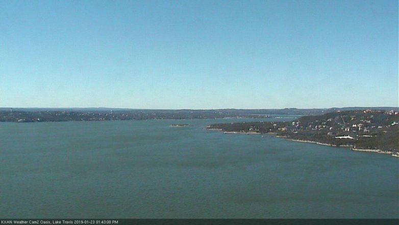 Lake Travis webcam, January 23, 2019 12:45 PM CT