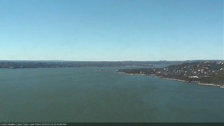 Lake Travis webcam, January 23, 2019 12:55 PM CT