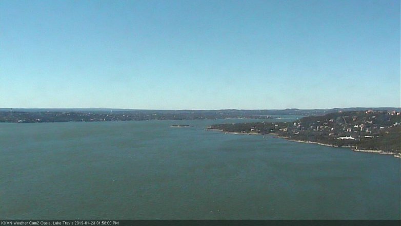 Lake Travis webcam, January 23, 2019 1:00 PM CT