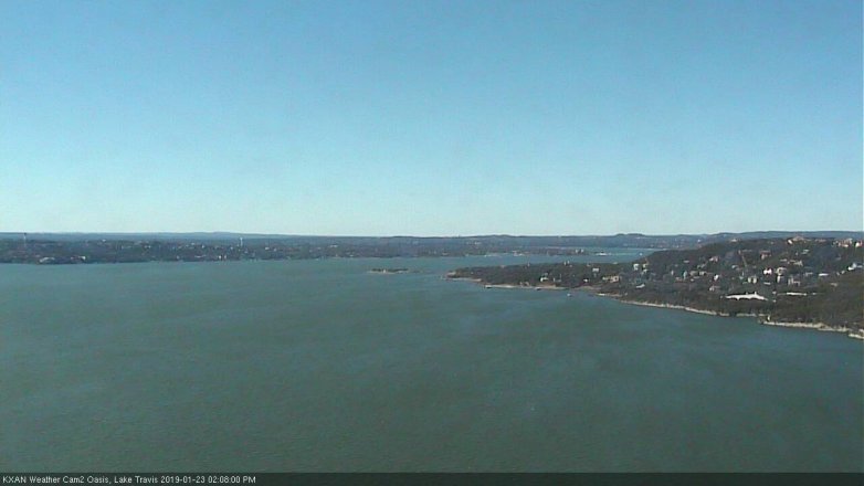 Lake Travis webcam, January 23, 2019 1:10 PM CT