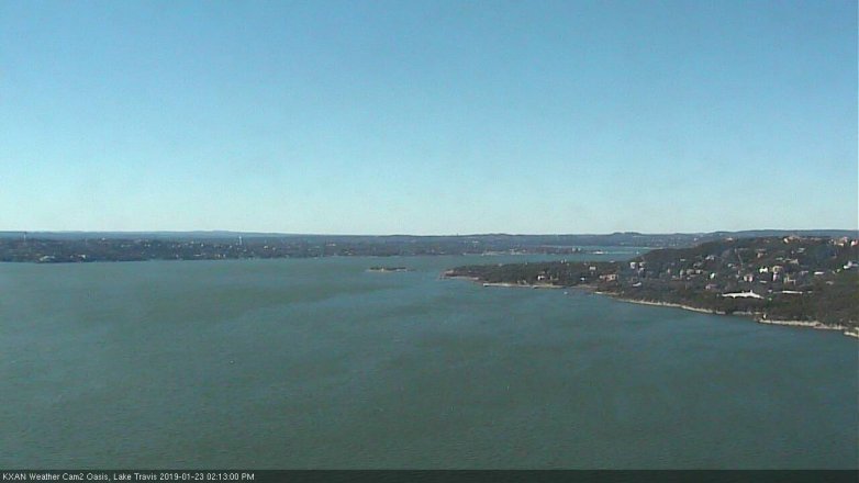 Lake Travis webcam, January 23, 2019 1:15 PM CT