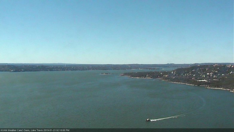 Lake Travis webcam, January 23, 2019 1:20 PM CT