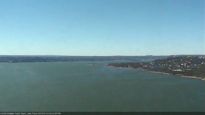 Lake Travis webcam, January 23, 2019 1:25 PM CT