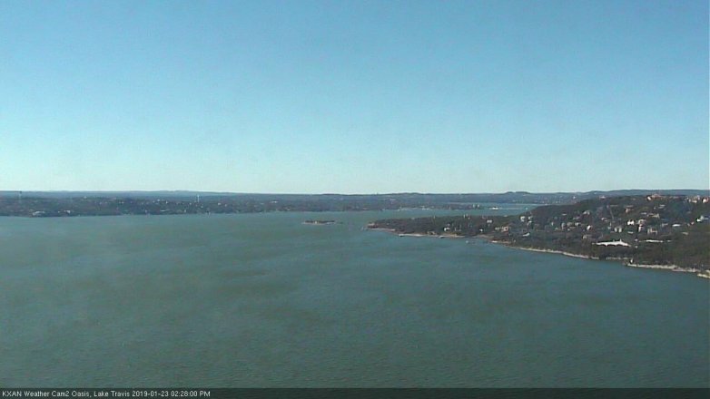 Lake Travis webcam, January 23, 2019 1:30 PM CT
