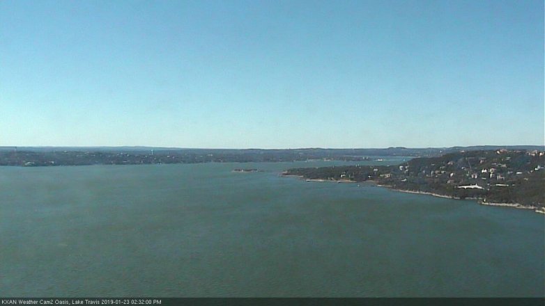 Lake Travis webcam, January 23, 2019 1:35 PM CT