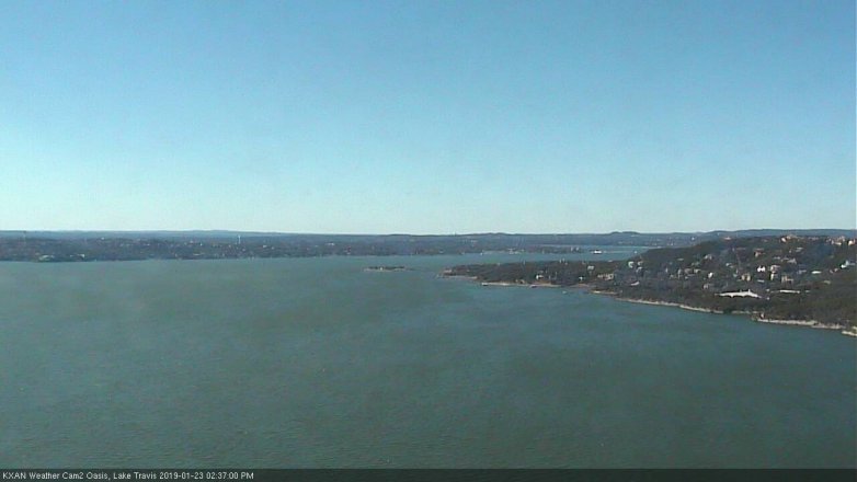 Lake Travis webcam, January 23, 2019 1:40 PM CT