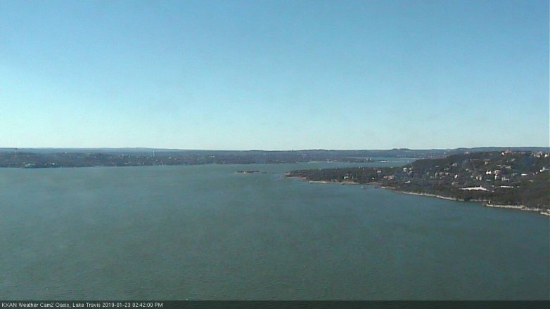 Lake Travis webcam, January 23, 2019 1:45 PM CT