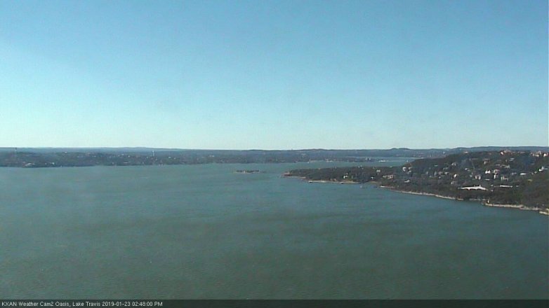 Lake Travis webcam, January 23, 2019 1:50 PM CT