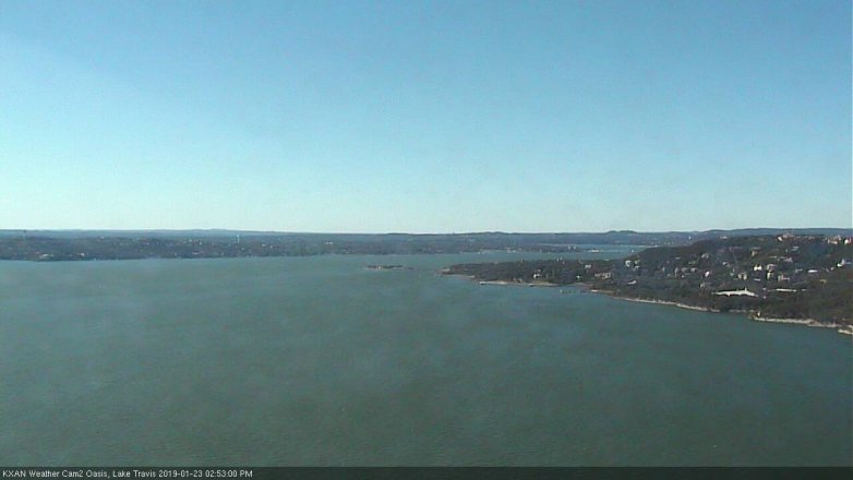 Lake Travis webcam, January 23, 2019 1:55 PM CT