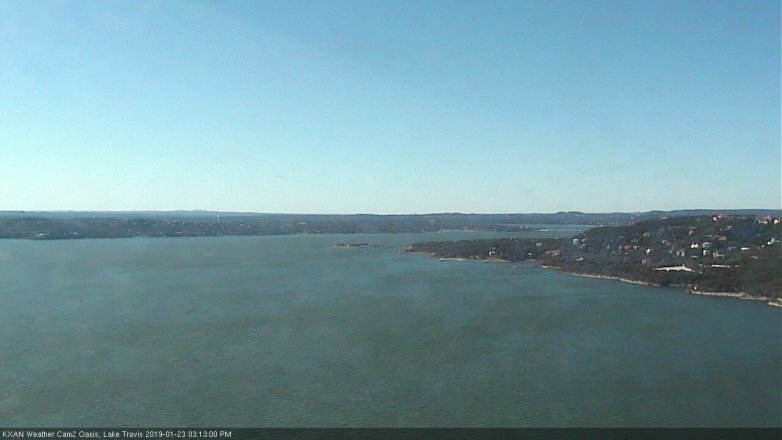 Lake Travis webcam, January 23, 2019 2:15 PM CT
