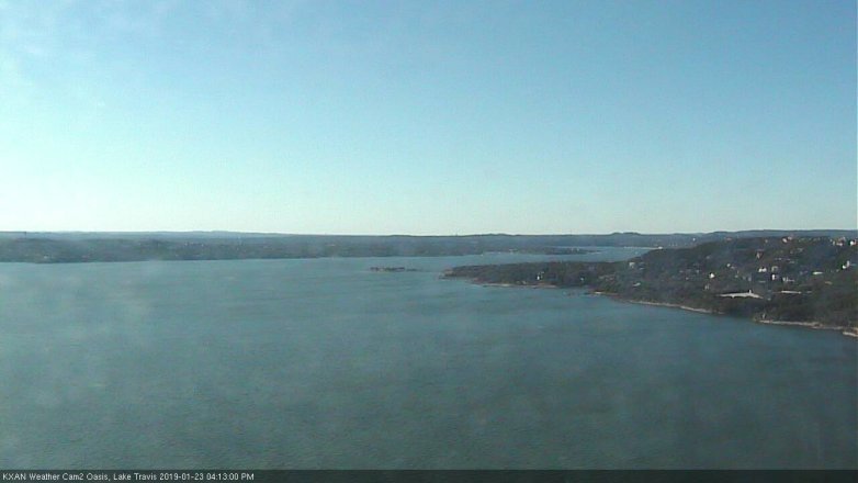 Lake Travis webcam, January 23, 2019 3:15 PM CT