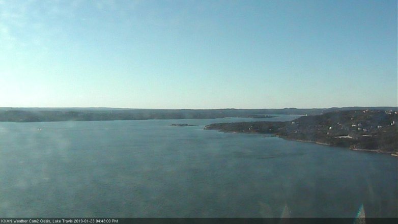 Lake Travis webcam, January 23, 2019 3:45 PM CT
