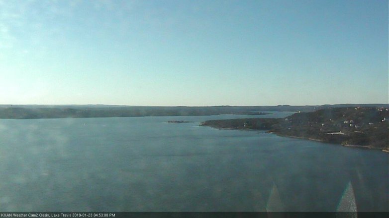 Lake Travis webcam, January 23, 2019 3:55 PM CT
