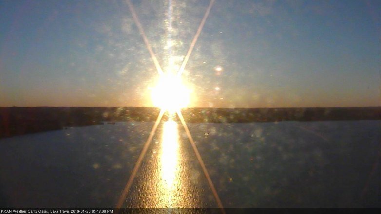 Lake Travis webcam, January 23, 2019 4:50 PM CT
