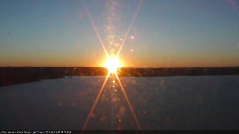 Lake Travis webcam, January 23, 2019 5:00 PM CT