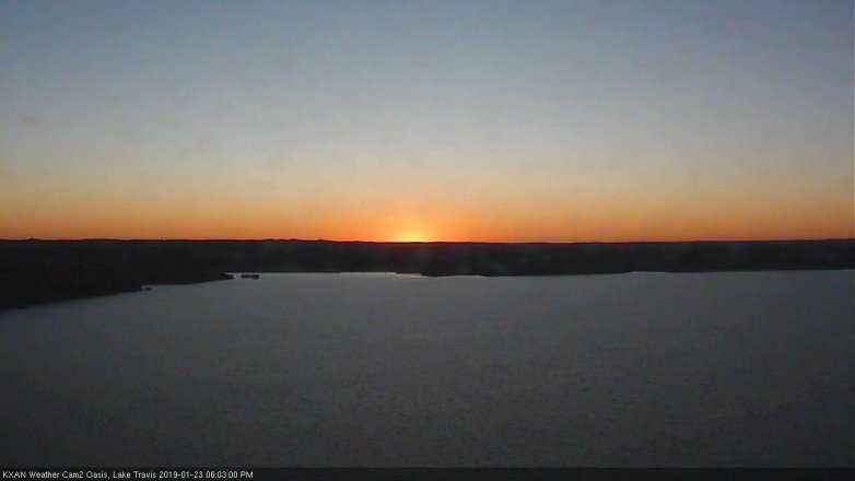 Lake Travis webcam, January 23, 2019 5:05 PM CT