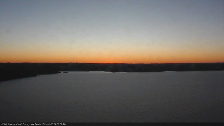 Lake Travis webcam, January 23, 2019 5:10 PM CT