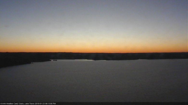 Lake Travis webcam, January 23, 2019 5:15 PM CT
