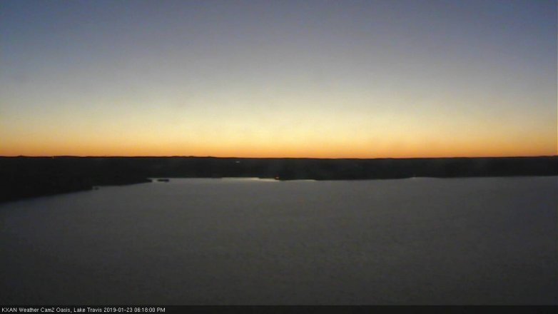 Lake Travis webcam, January 23, 2019 5:20 PM CT