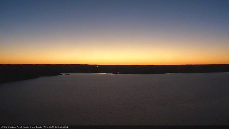 Lake Travis webcam, January 23, 2019 5:25 PM CT