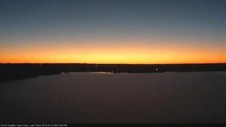 Lake Travis webcam, January 23, 2019 5:30 PM CT