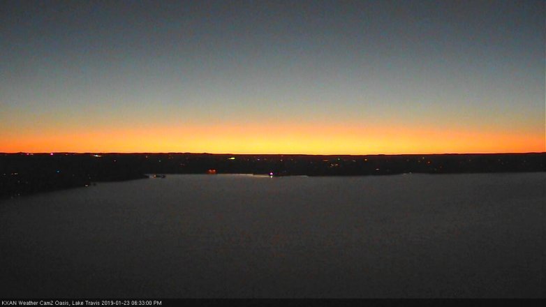 Lake Travis webcam, January 23, 2019 5:35 PM CT