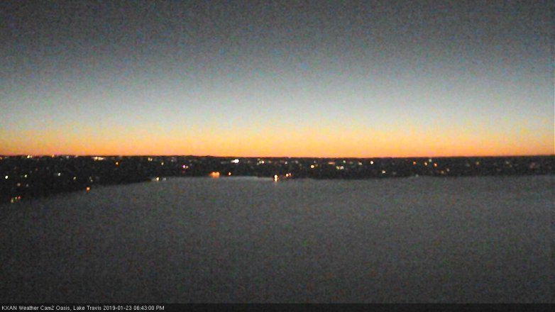 Lake Travis webcam, January 23, 2019 5:45 PM CT