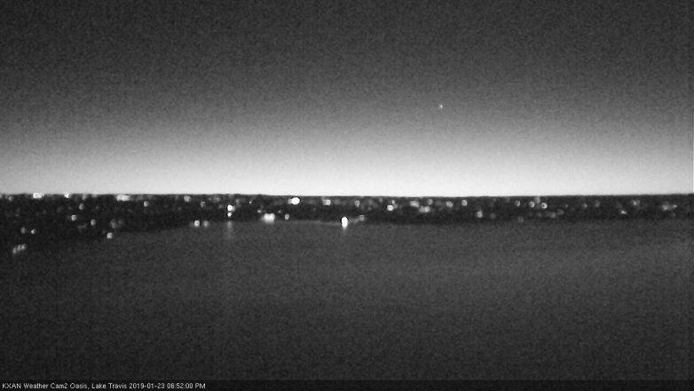 Lake Travis webcam, January 23, 2019 5:55 PM CT
