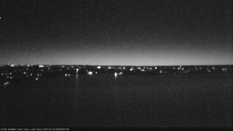Lake Travis webcam, January 23, 2019 6:00 PM CT