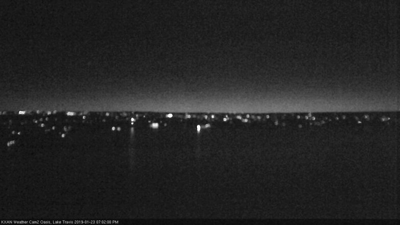 Lake Travis webcam, January 23, 2019 6:05 PM CT